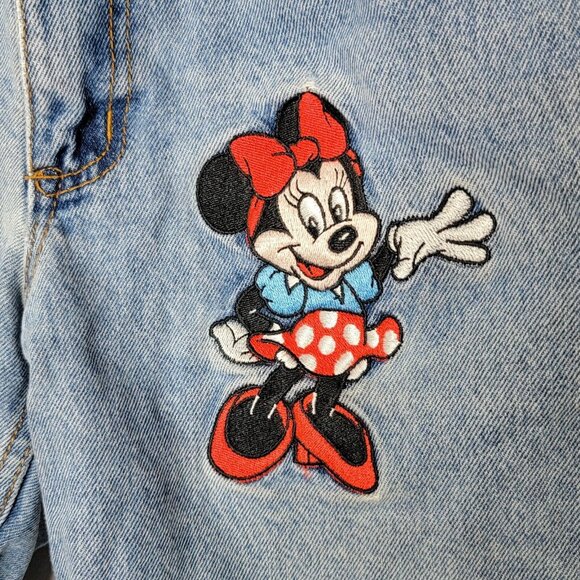 Mickey Inc Small Light Wash Blue Minnie Mouse‎ Vintage High Waisted Denim Shorts - Picture 3 of 5
